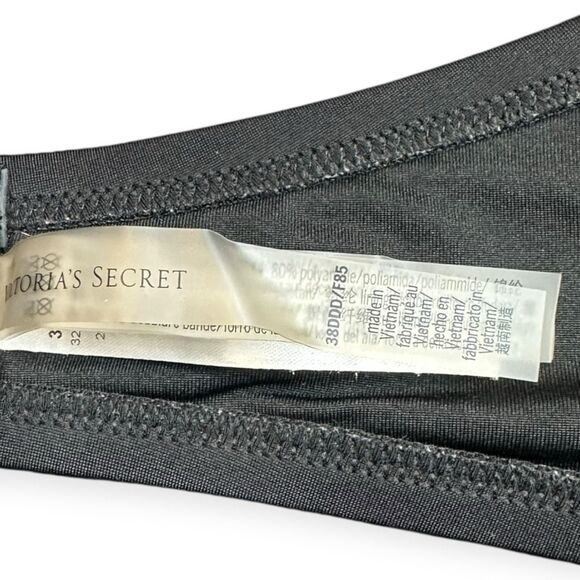 VICTORIA’S SECRET Women’s Black Twist Front Knockout Strapless Bikini Top Size 3 - Picture 4 of 7